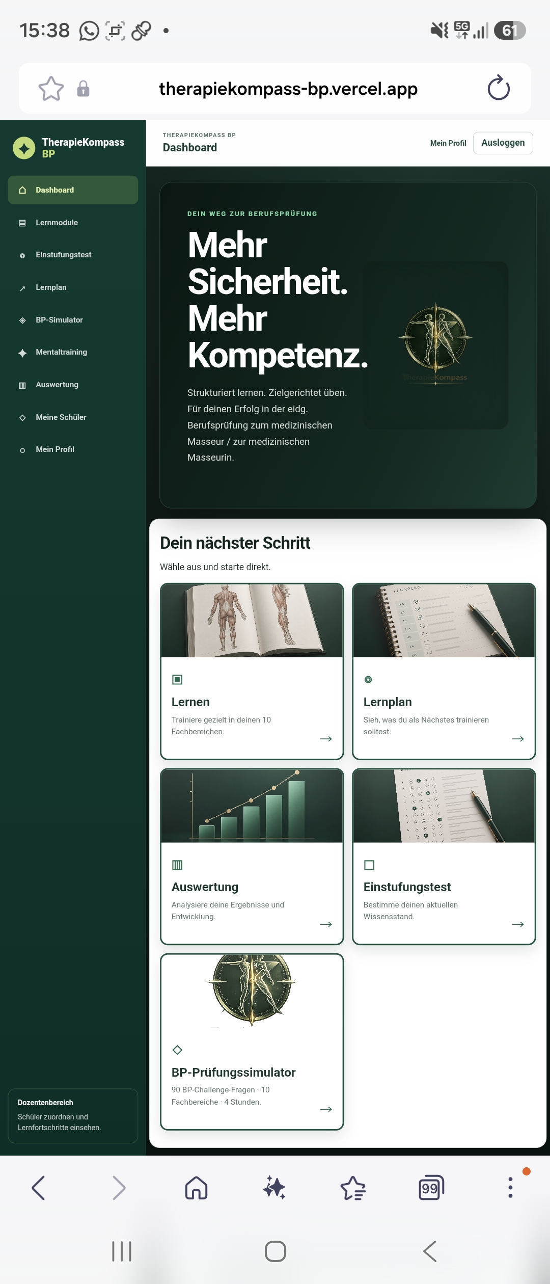 TherapieKompass BP – Dashboard