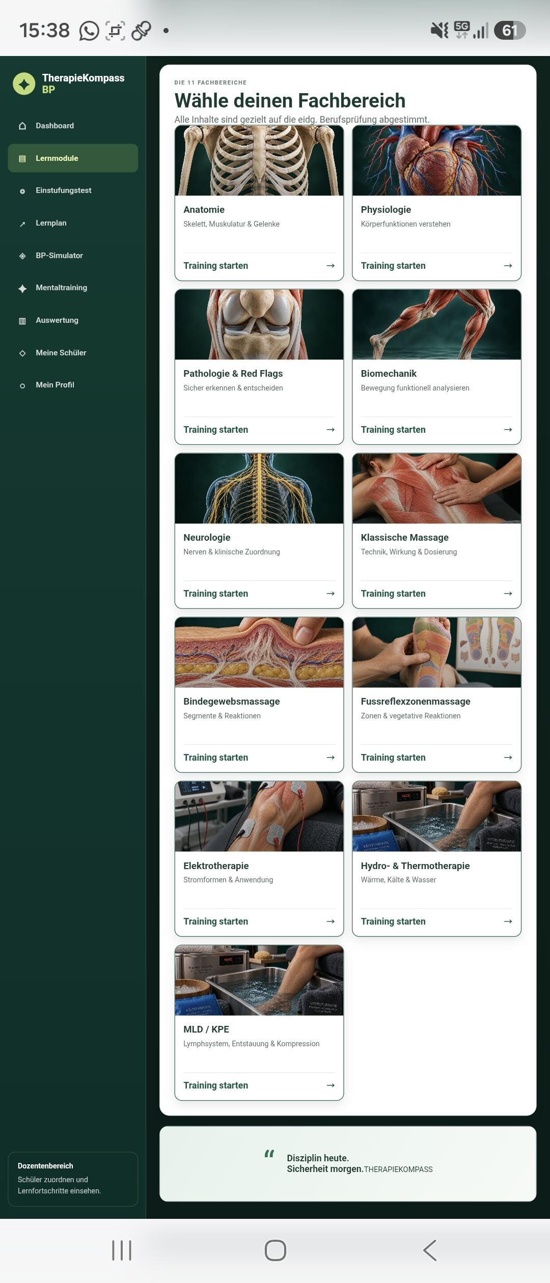 TherapieKompass BP – Fachbereiche
